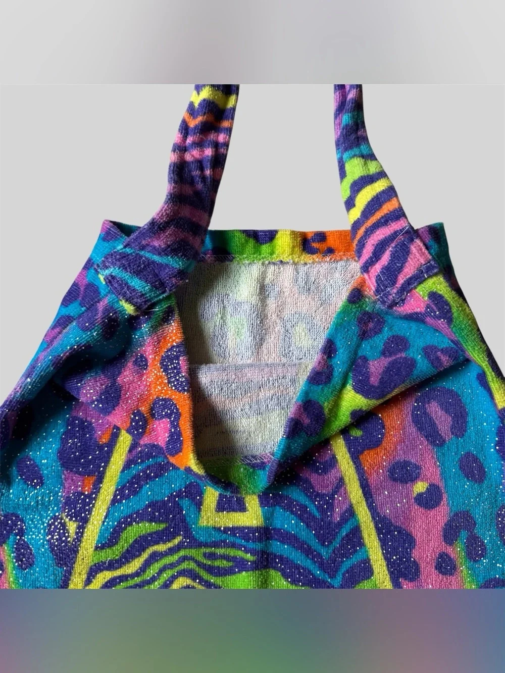 Colorful Justice “A” Initial Beach Bag